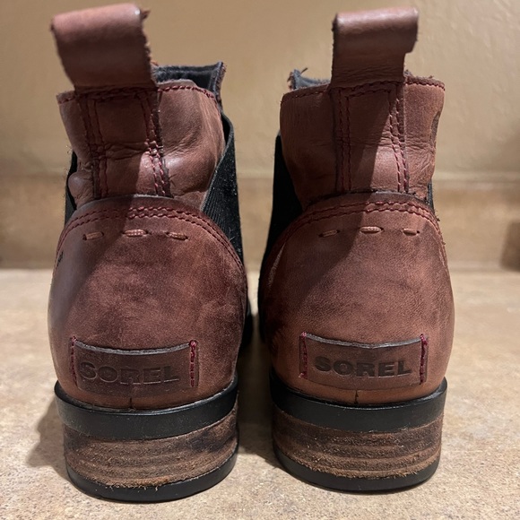 Sorel Brown Leather Emelie Chelsea Boot Size 9.5 - Picture 4 of 7